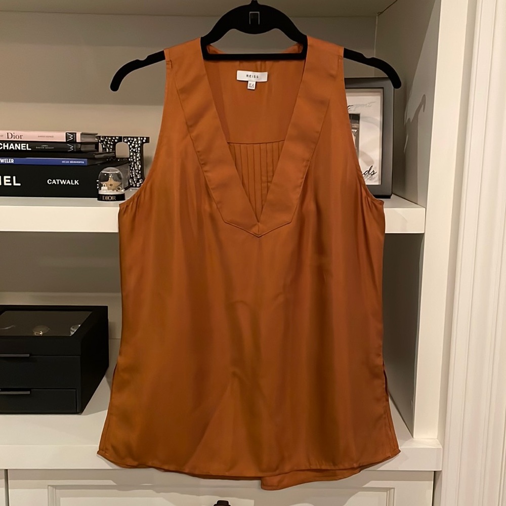 Reiss Silk Blouse - Rust